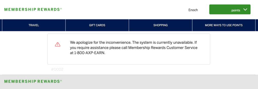 American Express Membership Rewards is currenly unable to transfer points to Virgin Atlantic online