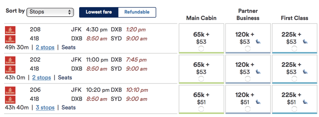 You can now use Alaska Airlines Mileage Plan miles to redeem Emirates flight from the US to Australia!
