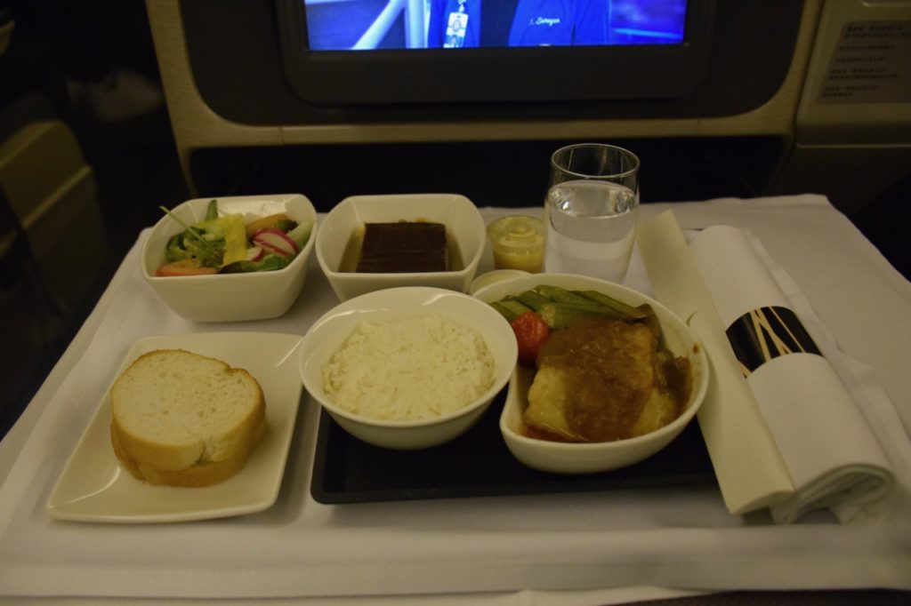 Cathay Pacific Regional Business Class - Supper