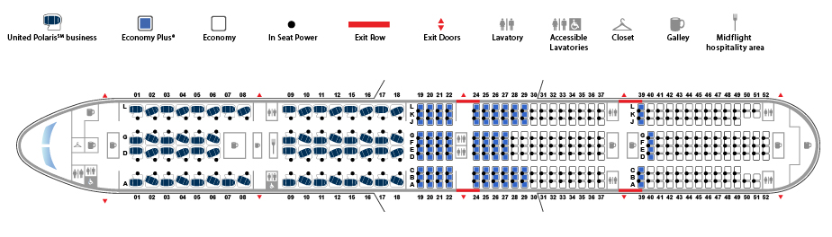 Seat Map for United's 777-300ER. Source: United