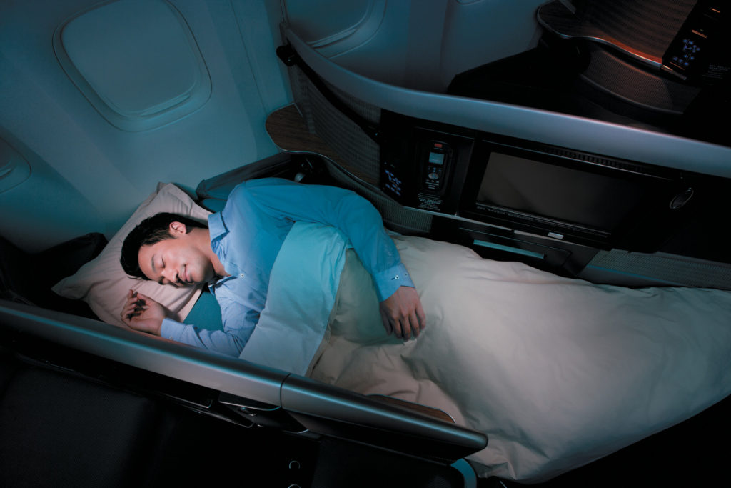 Cathay Pacific's last generation, "Coffin Style" Business Class Seats. Source: Cathay Pacific