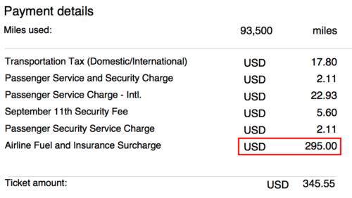 Singapore charged me $295 in fuel surcharge for a flight between New York and Singapore. This fuel surcharge will go away with the latest KrisFlyer devaluation.