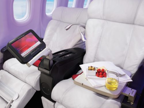 No-one holds a candle to these first class recliners. (Photo courtesy Virgin America).