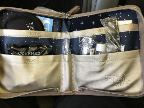 a bag with items inside