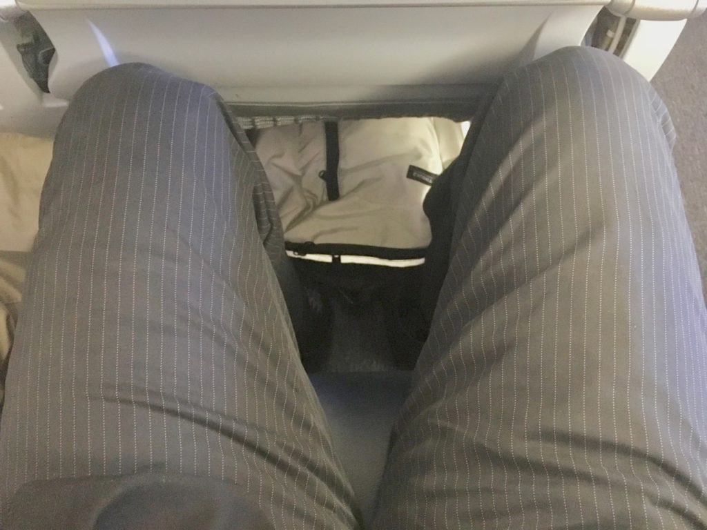 a pair of legs in a plane