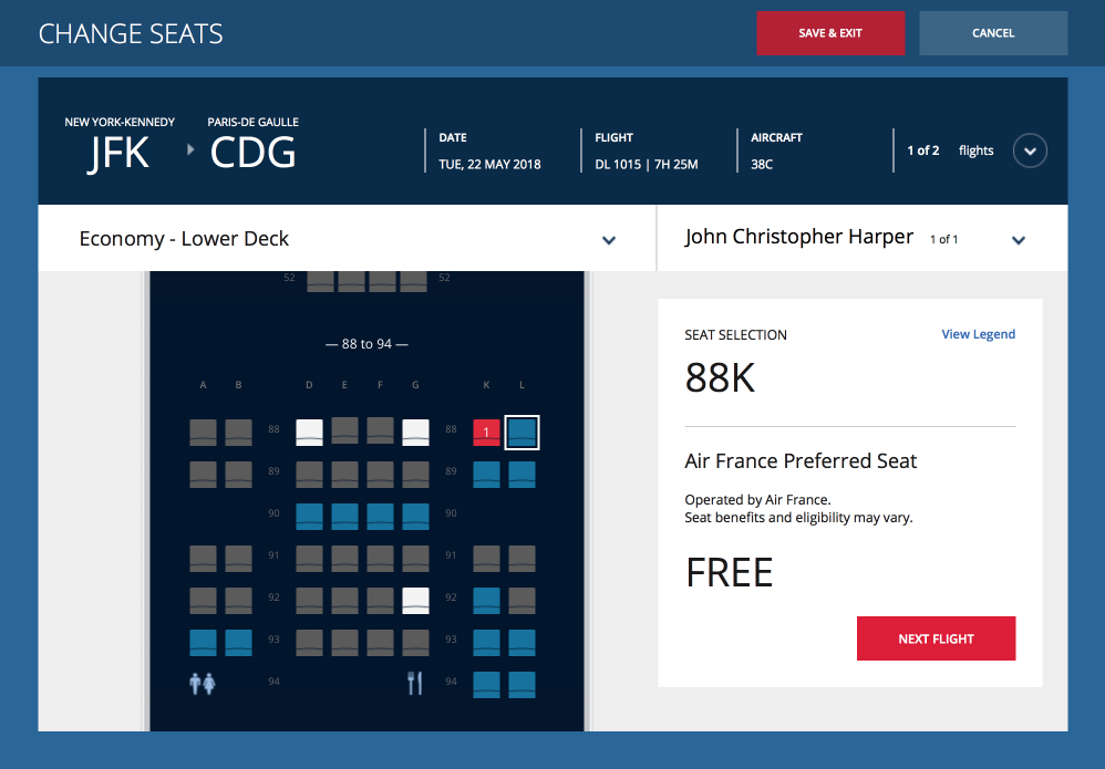 Delta Flight 8672 Seating Chart