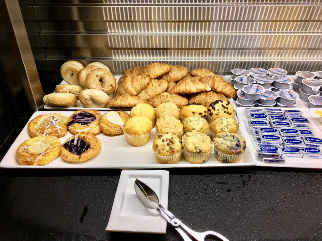 a tray of pastries and pastries