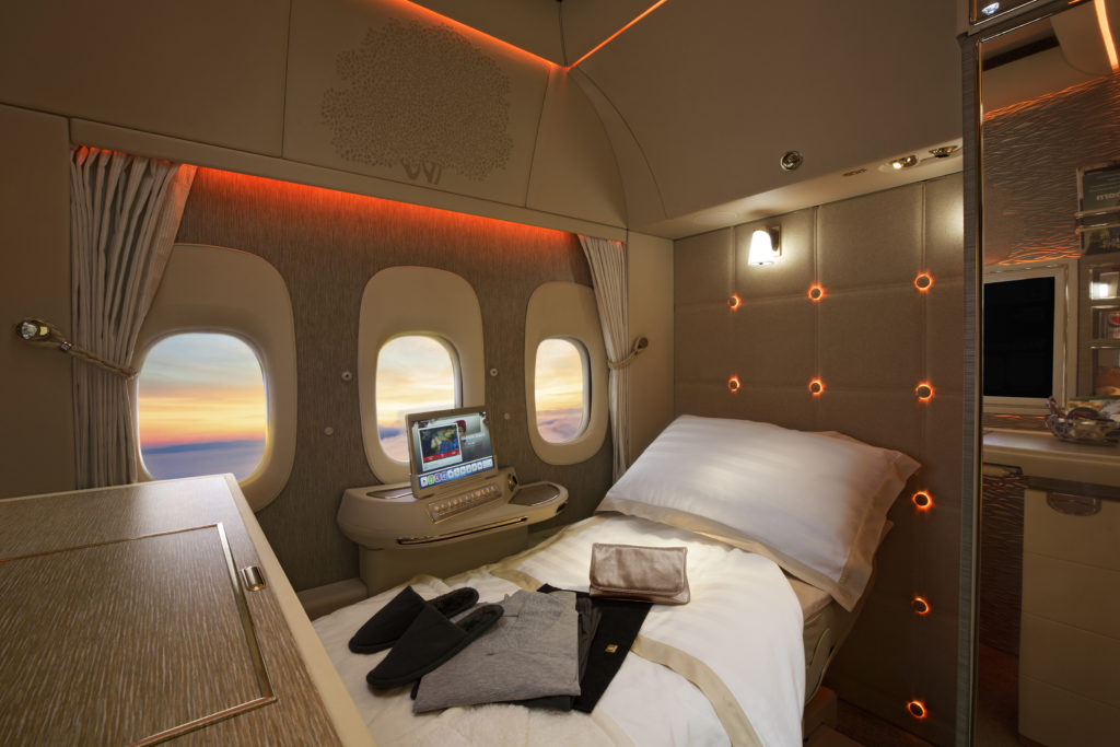 New First Class on Emirates B777-300ER. Source: Emirates