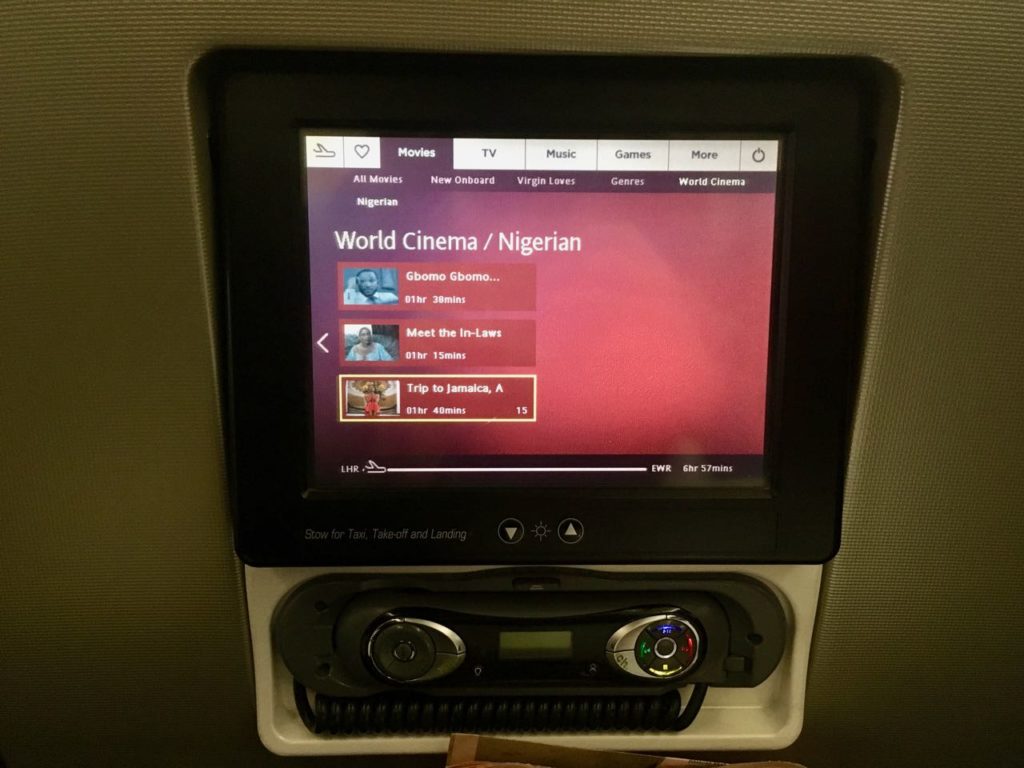 Virgin Atlantic Premium Economy entertainment Airbus A340