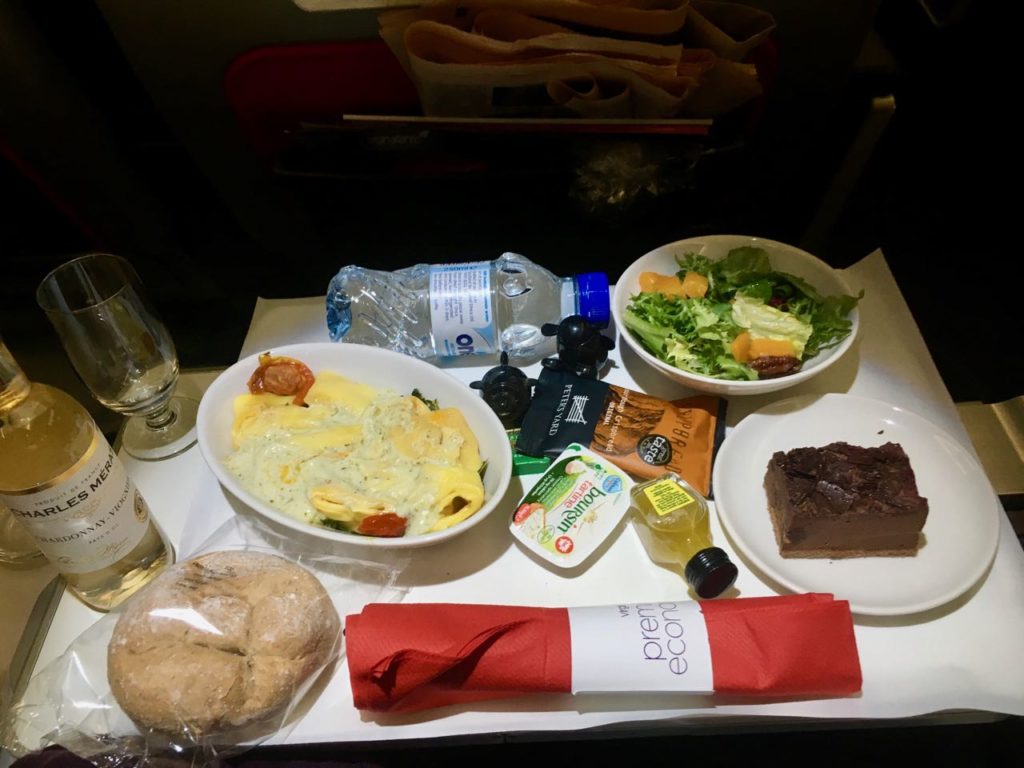 Virgin Atlantic Premium Economy Dinner