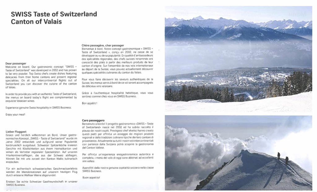 a brochure of a mountain landscape
