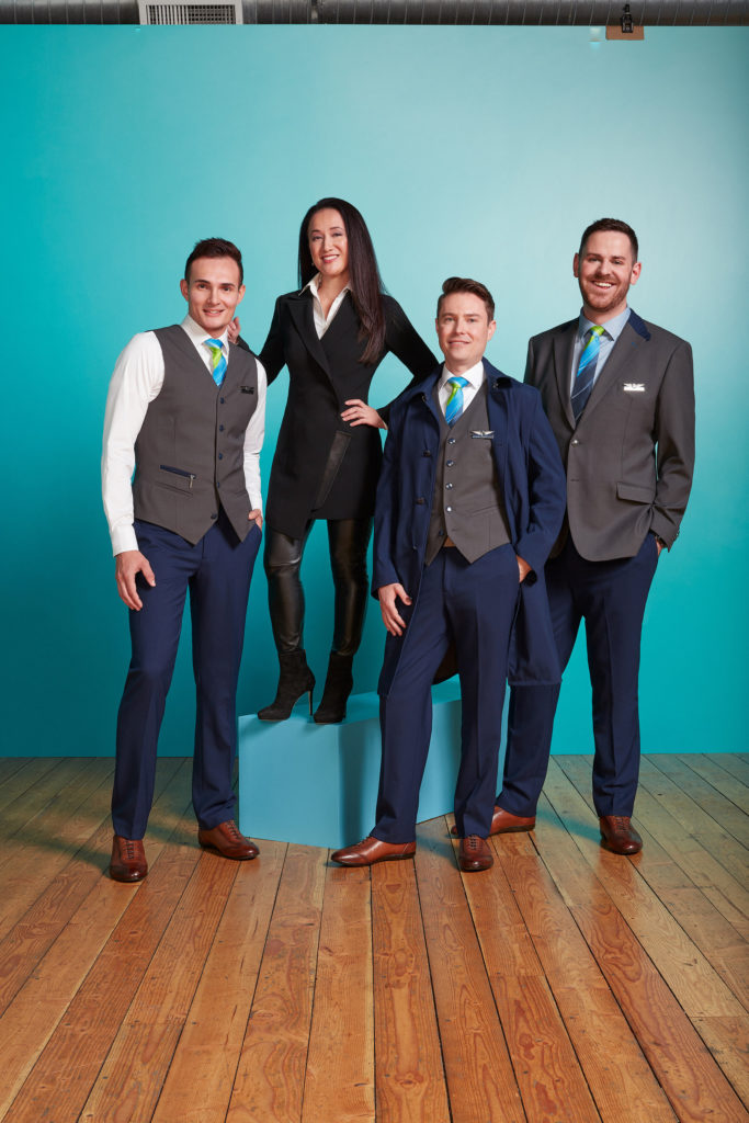 The new Alaska Airlines uniforms - Men's Collection with Luly Yang. Source: Alaska Airlines