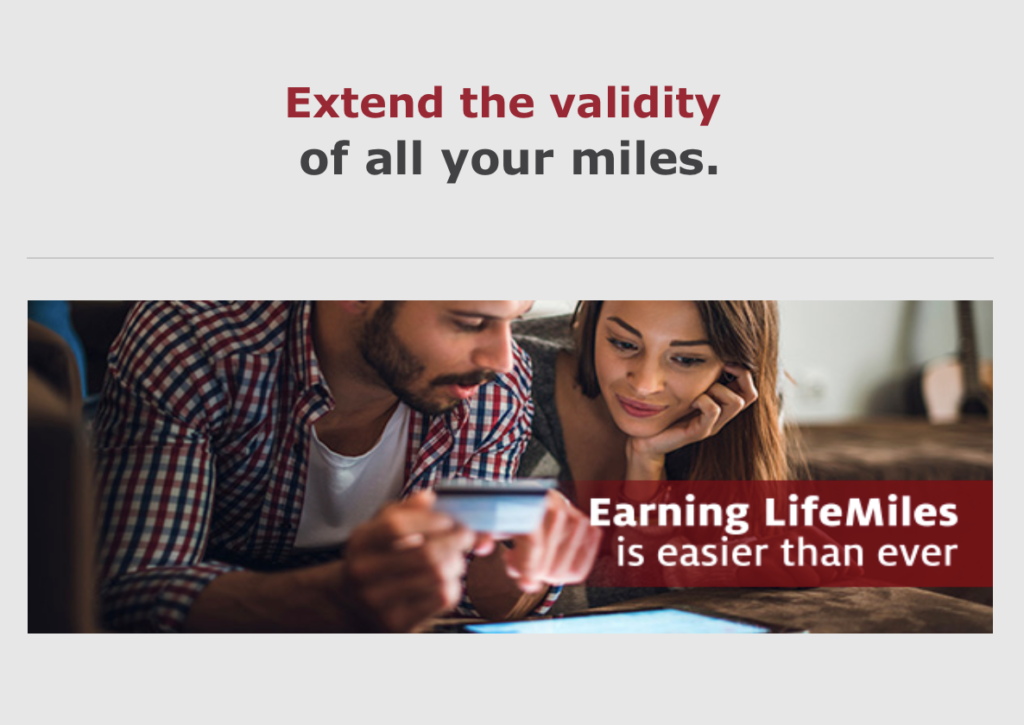 The LifeMiles expiration policy will be updated as of April 15, 2018, shortening the validity of miles to 12 months, and only earning activities will extend thier validity.