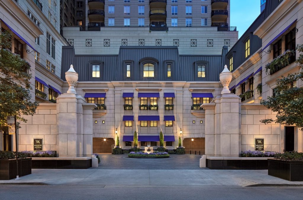 The Waldorf Astoria Chicago, one of the properties that will provide a $15 Food and Beverage credit to Gold and Diamond members in lieu of a true breakfast. Source: Waldorf Astoria Chicago 