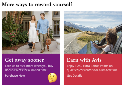 The Hyatt website suggests that you could purchase World of Hyatt points with a 40% bonus...