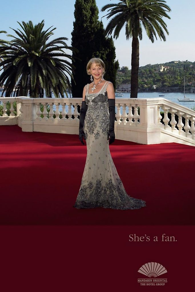 Helen Mirren's "She's a Fan" ad for Mandarin Oriental.