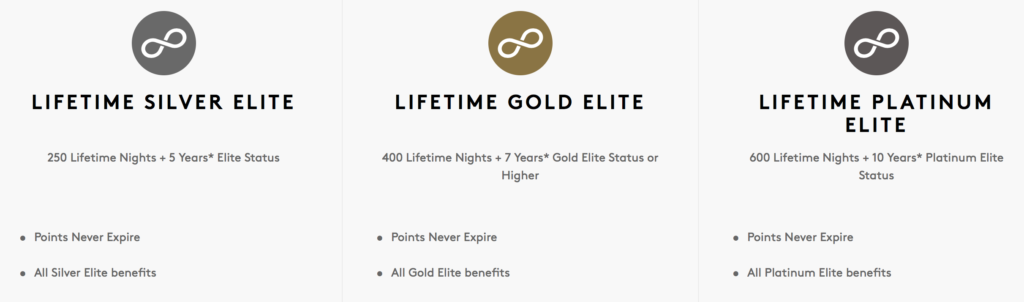 The new Marriott Rewards program will have 3 official Lifetime status levels, plus one available only to existing Lifetime Platinum members.