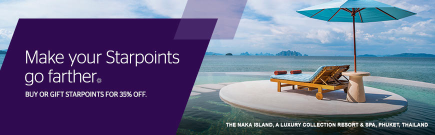 Buy SPG points for 35% off through May 31, 2018.