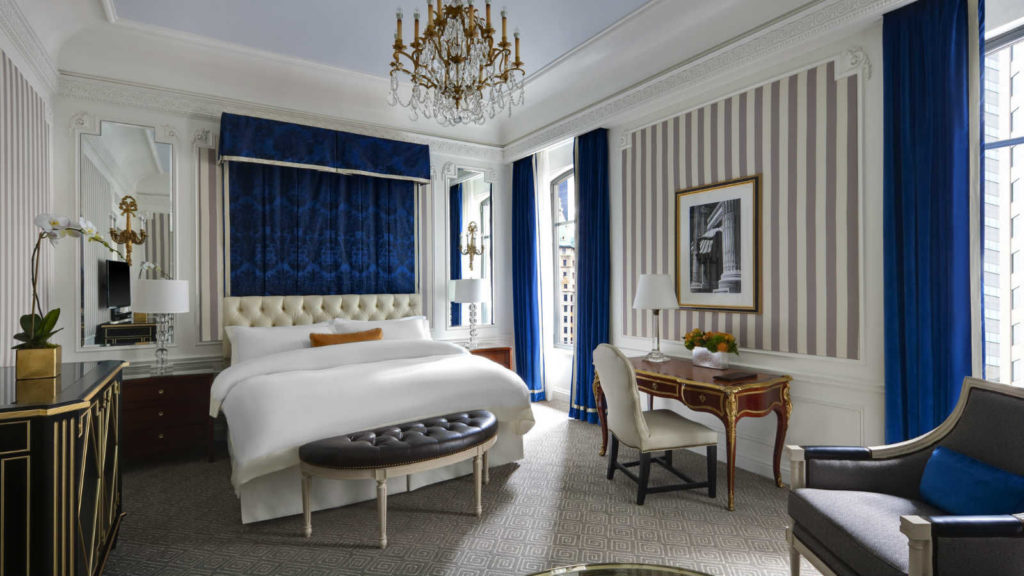 The St. Regis New York is currently a SPG Category 7 hotel, which can cost up to 35,000 SPG points (or 105,000 Marriott points) a night. Source: St. Regis New York