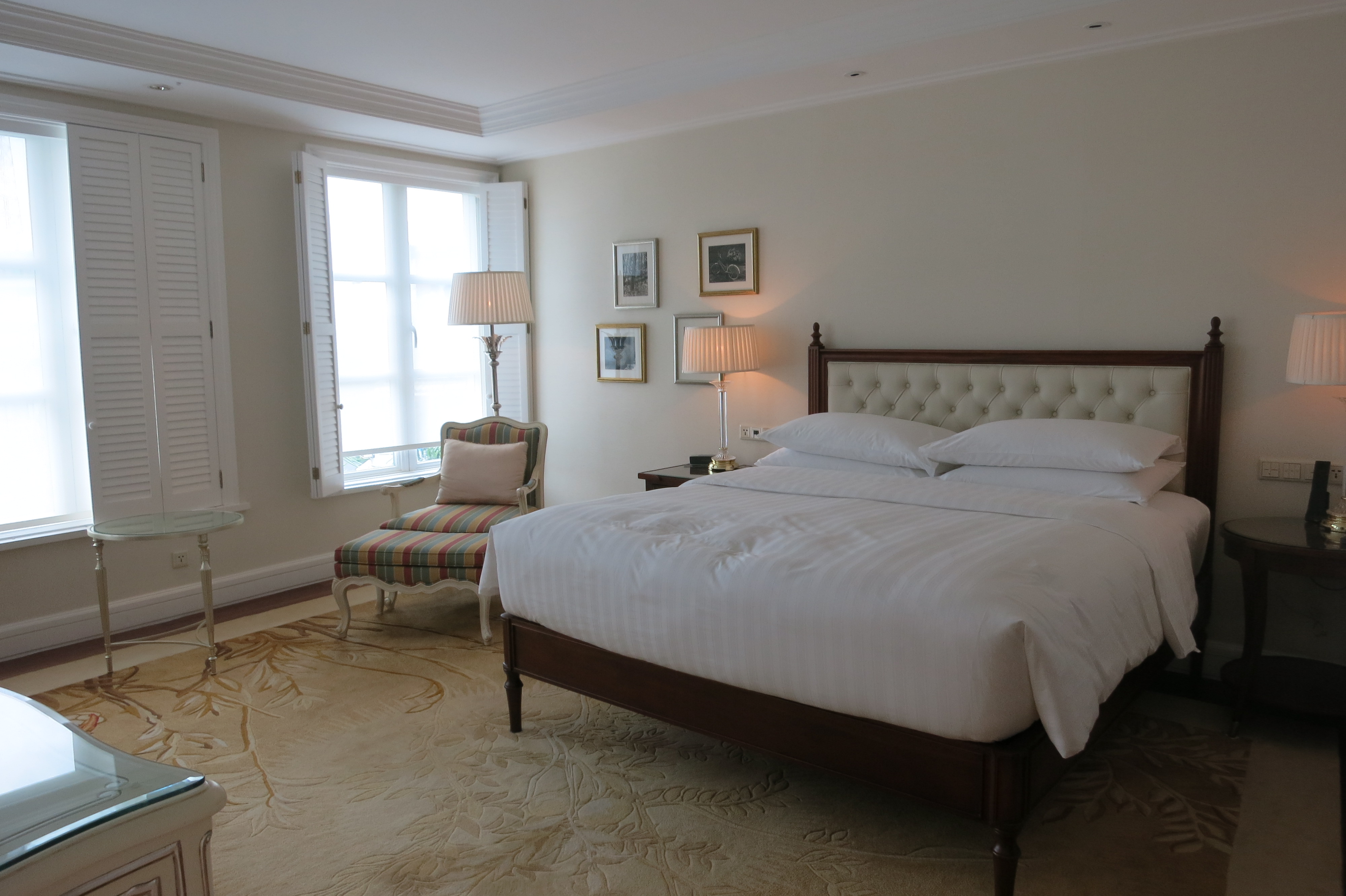Beautiful executive suite master bedroom at Park Hyatt Saigon