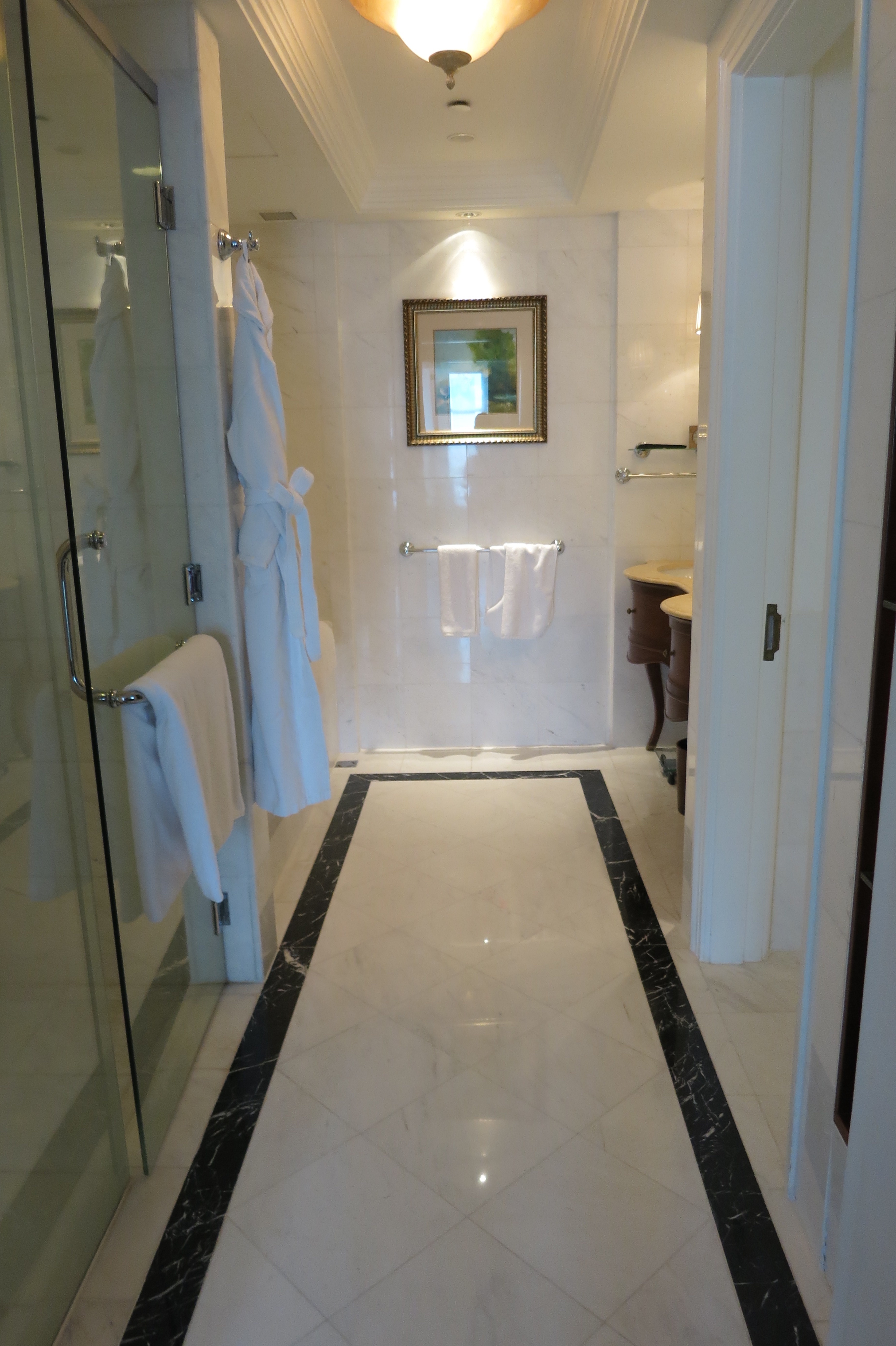 Entry way to master bathroom, executive suite Park Hyatt Saigon