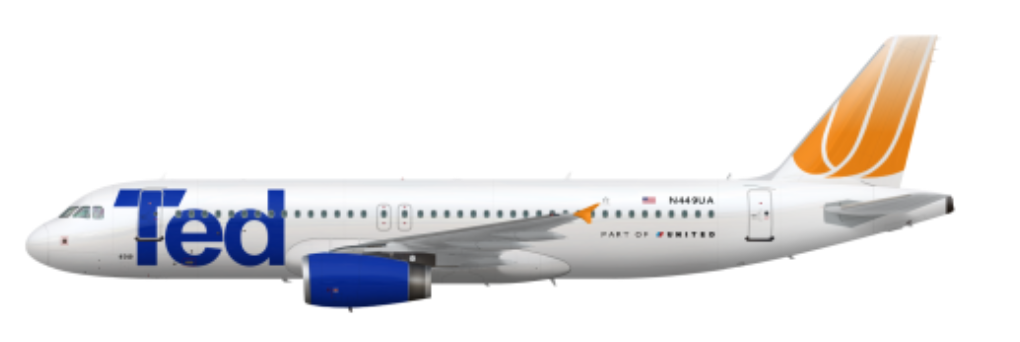 United Airlines Ted A320 Livery 