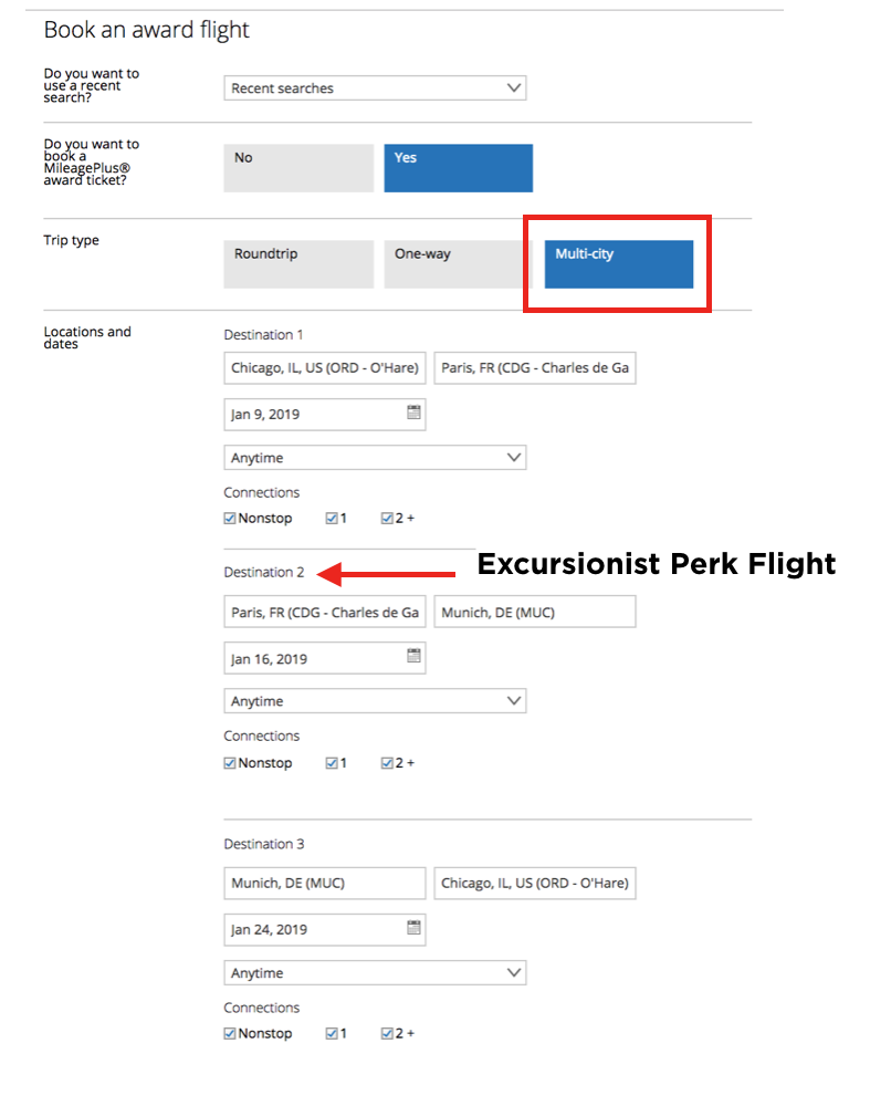 How to Book United Excursionist Perk