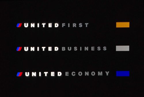 United Airlines Tulip Brand United First and United Business 