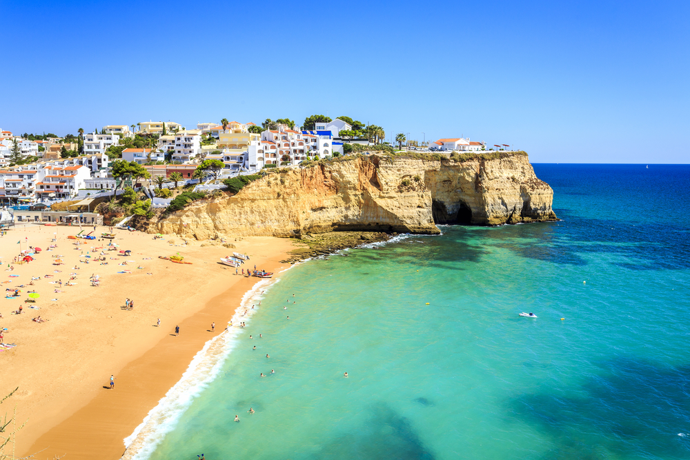 The Algarve towns and beaches beckon with golden sand beaches, rugged cliffs, and plenty of sun.