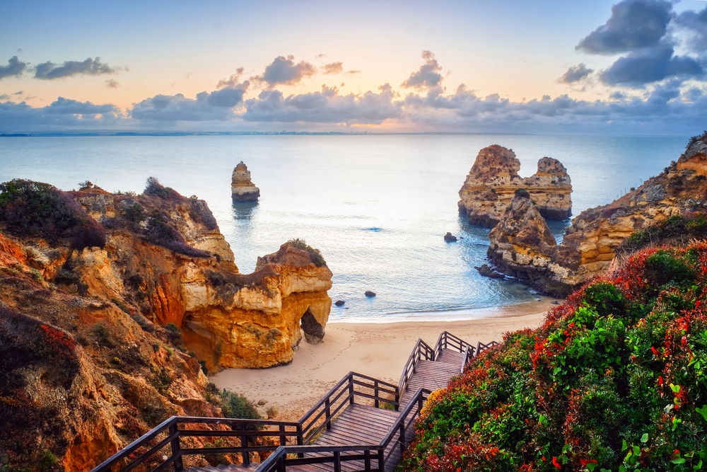 The Algarve, in southern Portugal, has a coast full of hidden beaches and caves to explore.