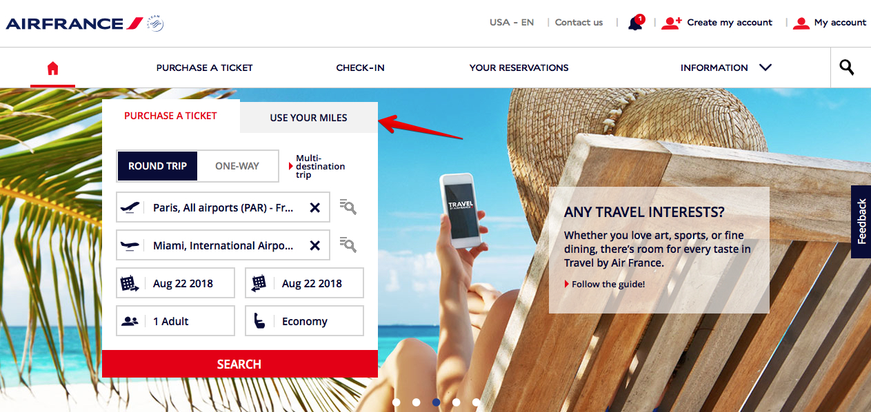 Searching for Delta mileage points seats using Air France, for use on Virgin Atlantic