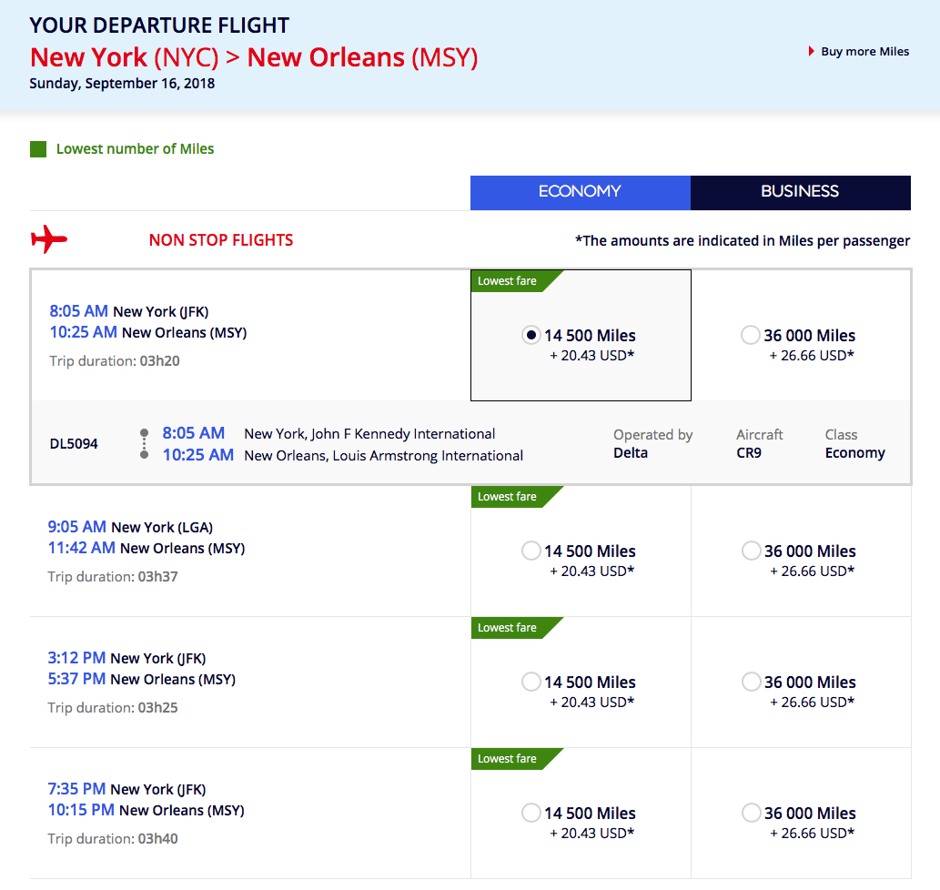 Using Air France to search for Delta points and miles seats for Virgin Atlantic Flying Club members
