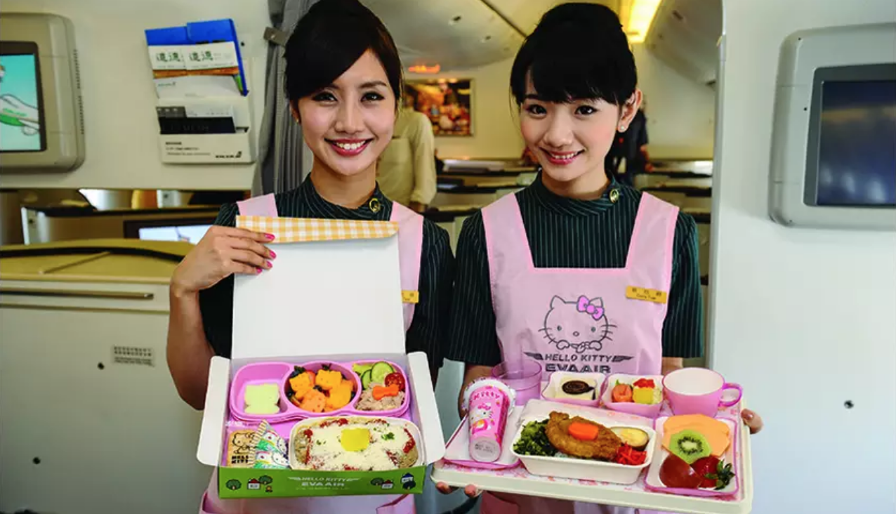 EVA Air's Hello Kitty themed planes are over-the-top but amazing. Image by EVA Air