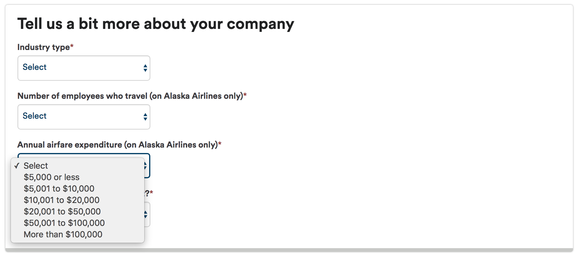 Alaska Airlines EasyBiz