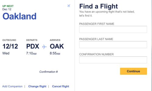 southwest airlines booking confirmation