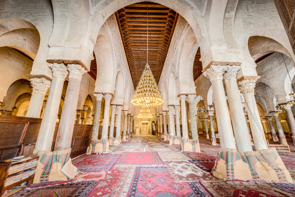 Kairouan's Great Mosue of Uqba is one of the largest mosques in the Arab world. Anibal Trejo / Shutterstock.com