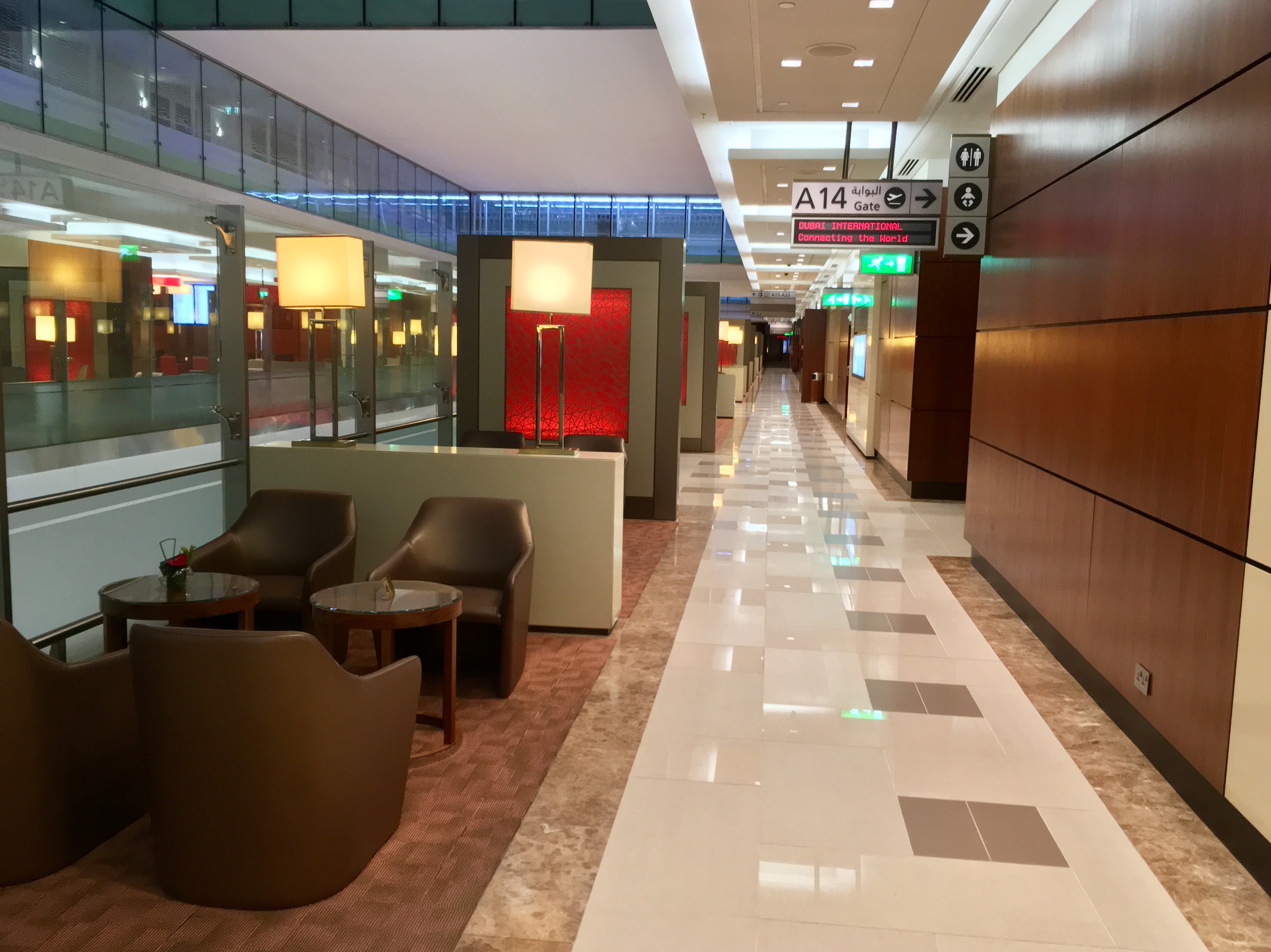 Emirates Business Class Lounge Review Dubai DXB Concourse A