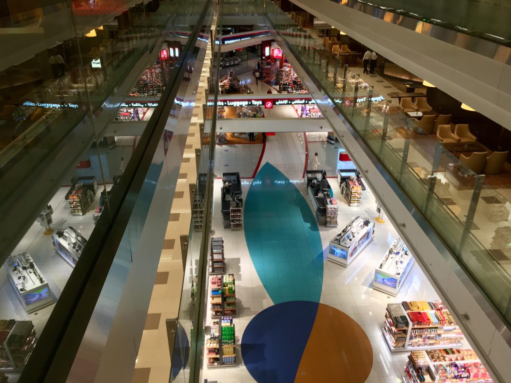 a view from the inside of a mall