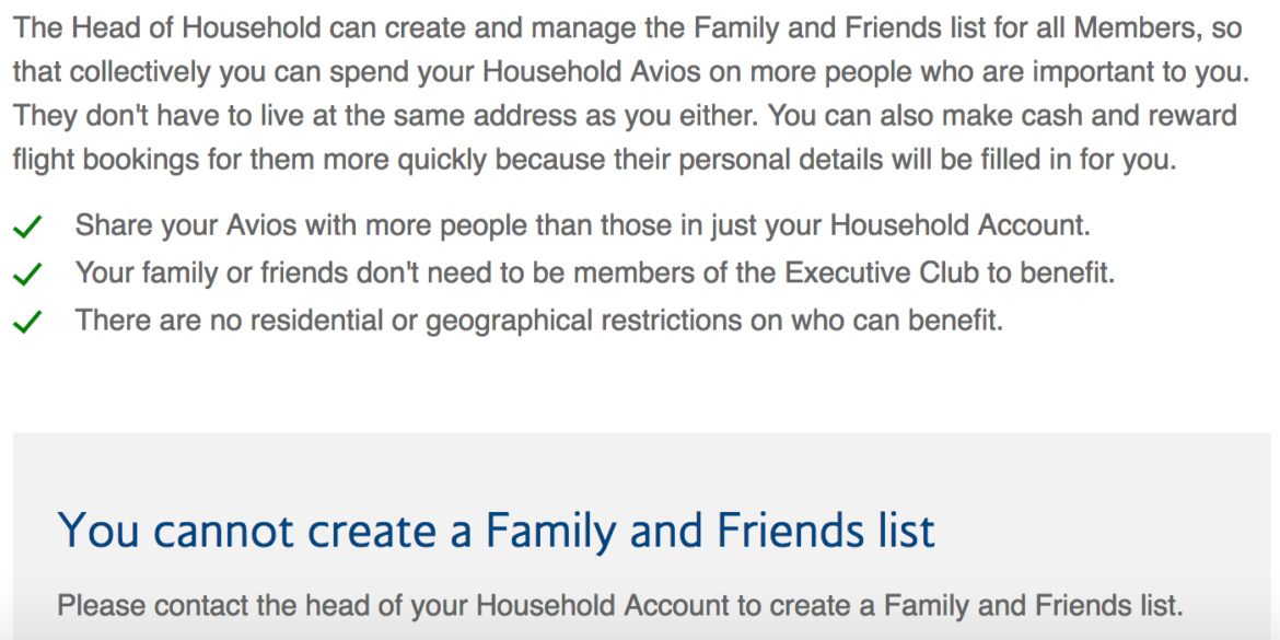 Guide How To Create A British Airways Avios Household Account [2019