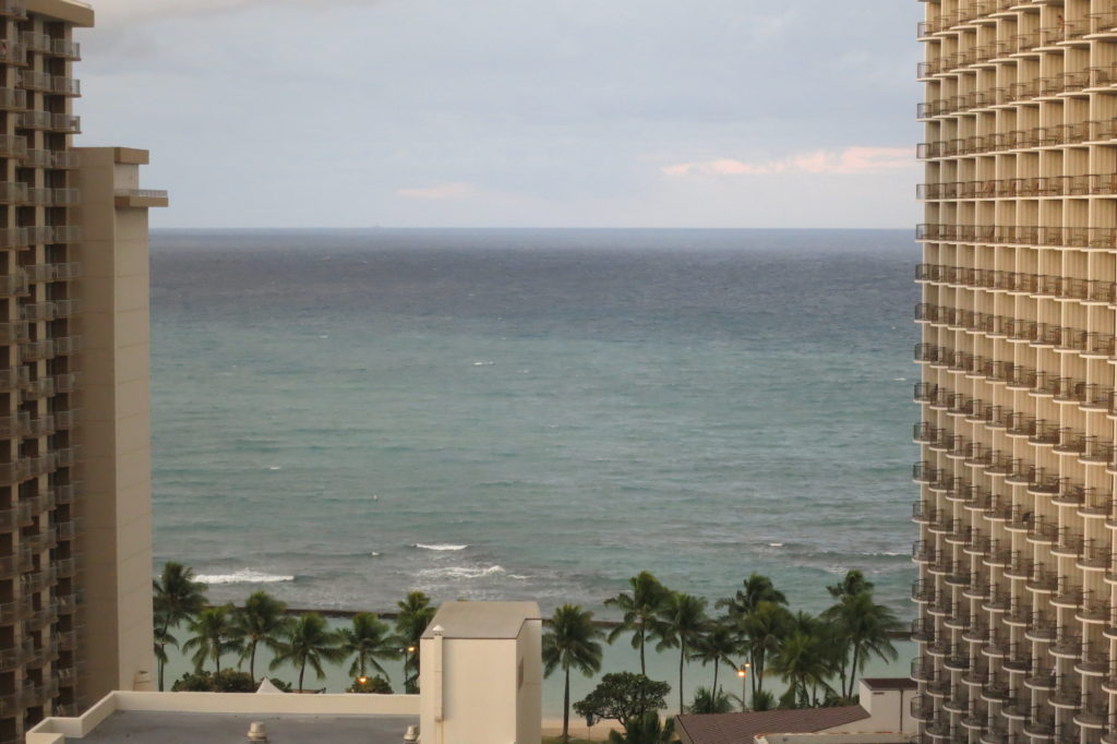 Ocean view from high floor room
