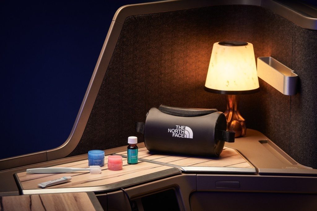 China Airlines 60th Anniversary The North Face amenity kit for Business Class passengers. (Source: China Airlines)