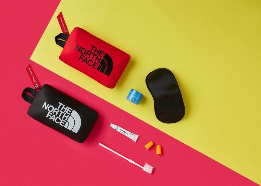 China Airlines 60th Anniversary The North Face amenity kit for Premium Economy passengers. (Source: China Airlines)