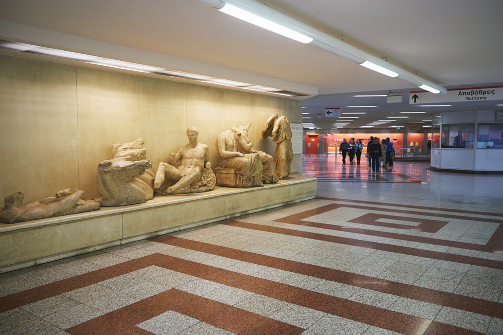 Artifacts found during construction of the Athens Metro can be seen in the metro itself. sianstock / Shutterstock.com