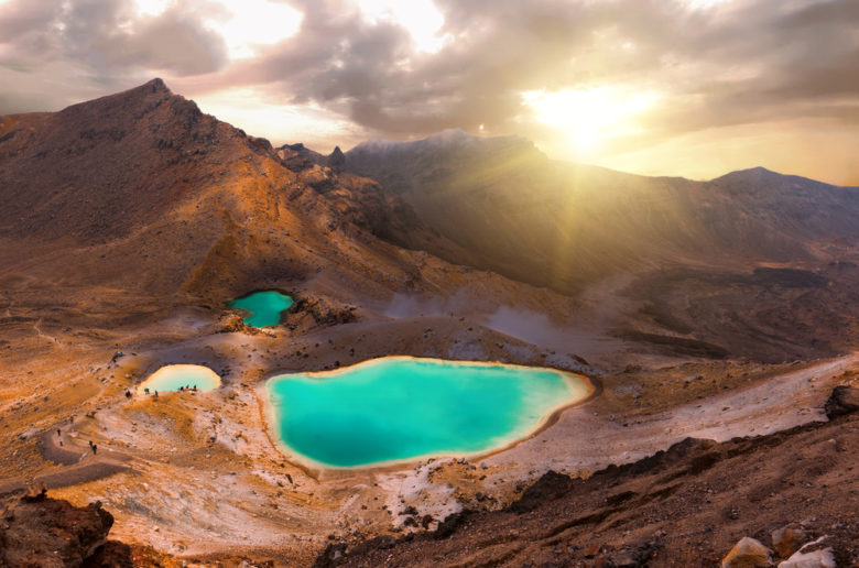 Tongariro National Park is home to these beautiful emerald lakes, as well as Lord of the Rings Mt Doom (known in real life as Ngauruhoe). It's one of the Ultimate New Zealand day hikes