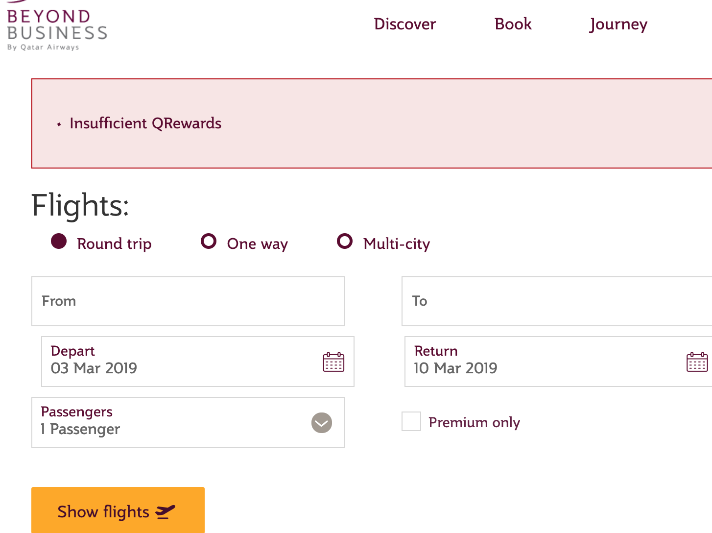 You can also redeem Qrewards on cabin upgrades and more.