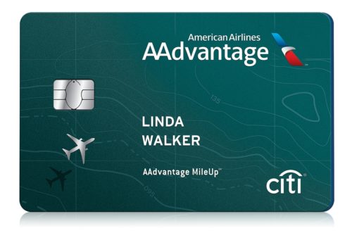 a credit card with a green background