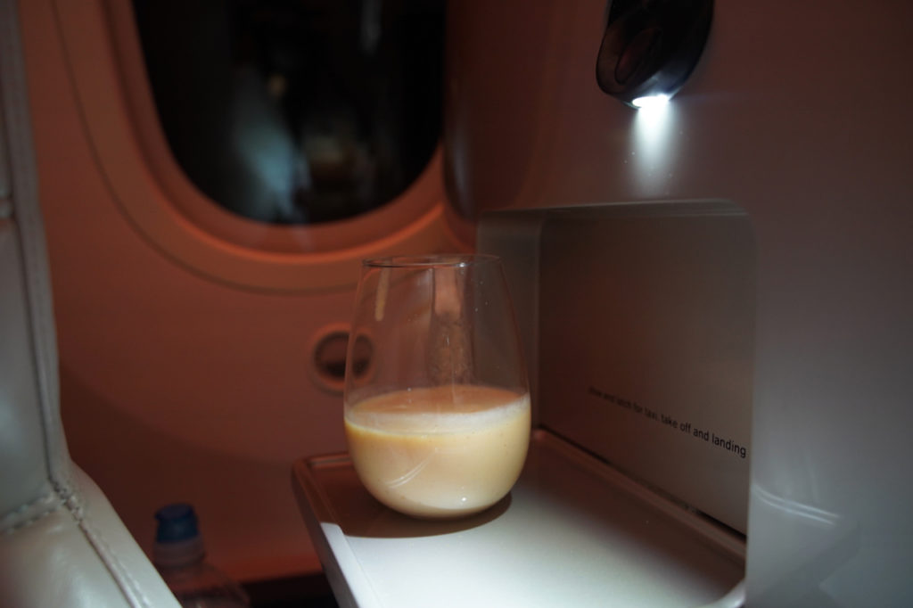 Air New Zealand 787 Business Premier Wake-Up Smoothie