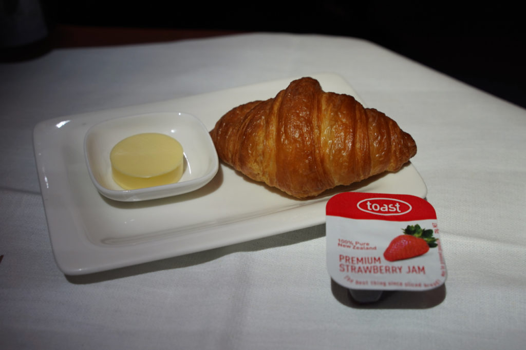 Air New Zealand 787 Business Premier Breakfast