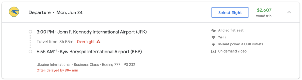 Some information about onboard amenities on Google Flights may not be accurate. 
