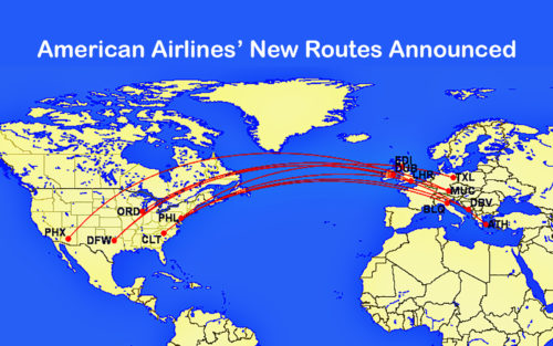 American Airlines New Routes RouteMap PointMeToThePlane • Point Me to ...